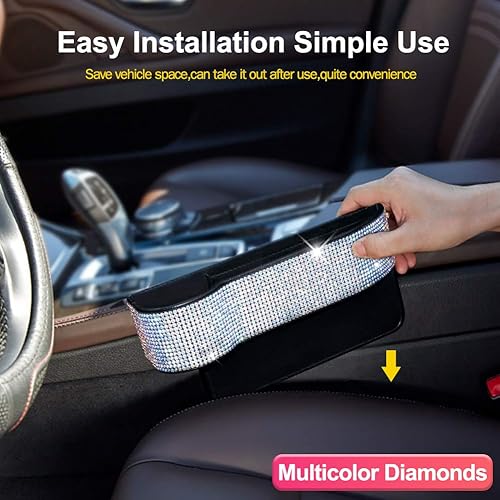 Miniatura 2 de eing Organizador lateral para asiento de automóvil, relleno de espacio para asiento de automóvil, organizador de almacenamiento de consola de