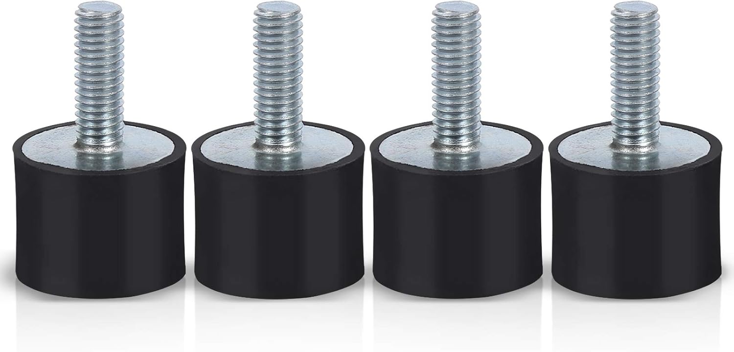 Greensen Soportes de Goma 4 Piezas M8 M6 Aislador antivibración Soportes de Goma para Aislamiento de Vibraciones Amortiguador Silentblock Coche Barco Bobinas (VD20 * 15 M6 * 18)(VD20*15 M6*18)