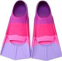 Vista 55 de Aletas de natación para niños, aletas cortas para niños y jóvenes, aletas de natación para entrenamiento de natación para niños, niñas, niños Verde