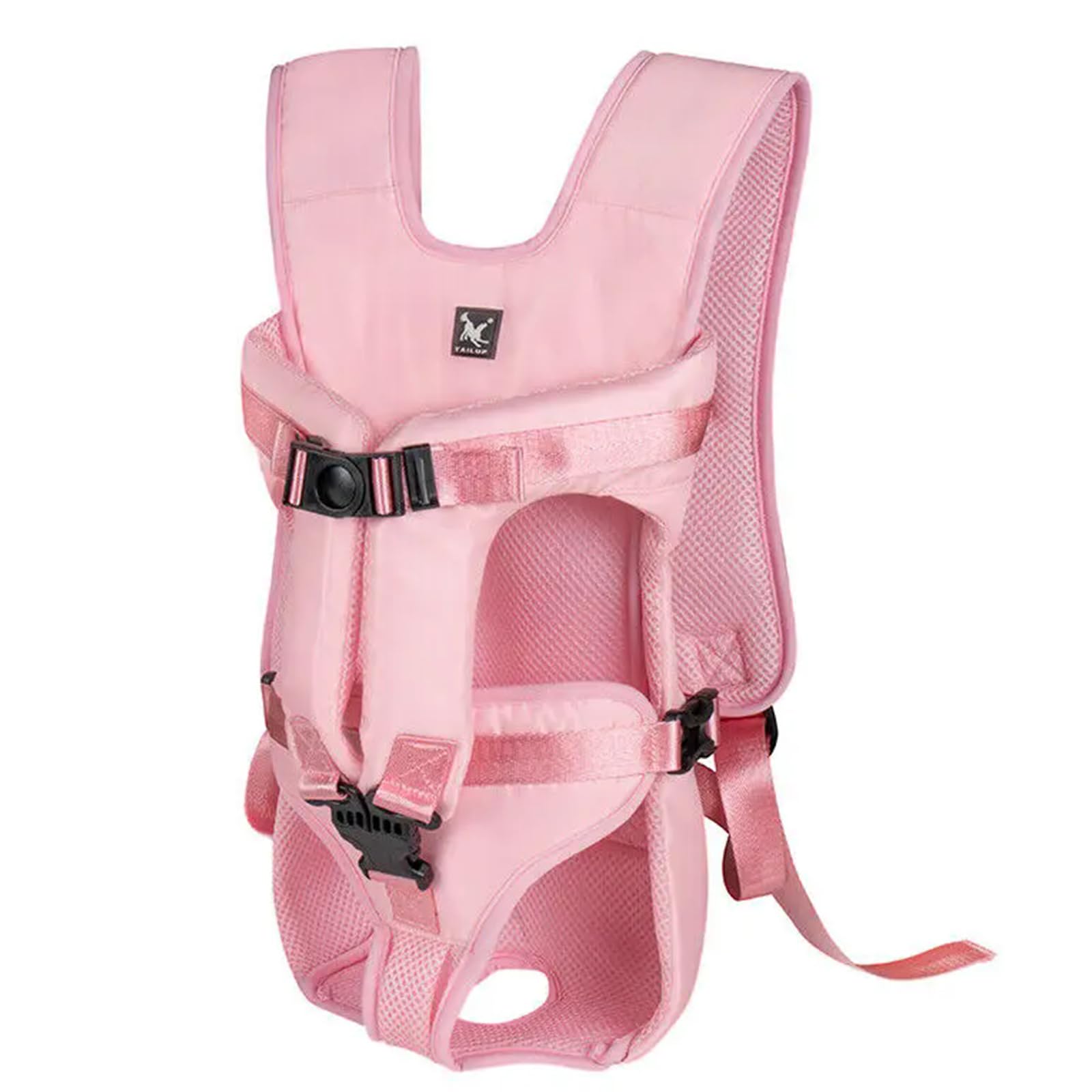 Plecak Pet Front Dog Carrier, regulowany przedni nosidełko dla małych i średnich psów i kotów, plecak Legs Out Dog Travel Przewoźnik do pieszych wycieczek,Pink,XXL