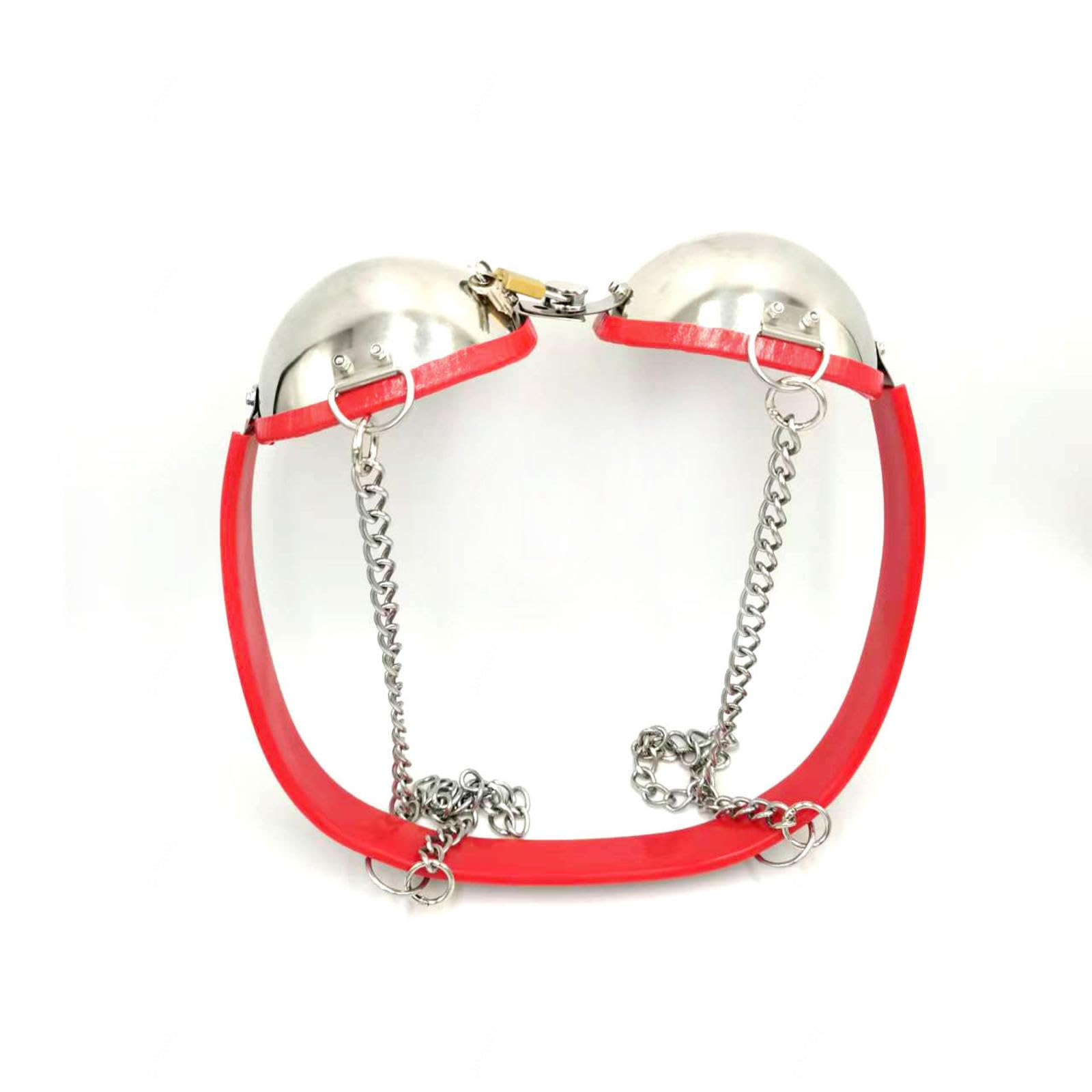 Chastity Belt for Women Metal Keuschheitsgürtel Für Damen Metall Keuchheitsgüŕtel Frauen Extrem Edelstahl Mit Schloss Verstellbar Set Lock Abschließbare Frau Xxl,red-60cm-90cm