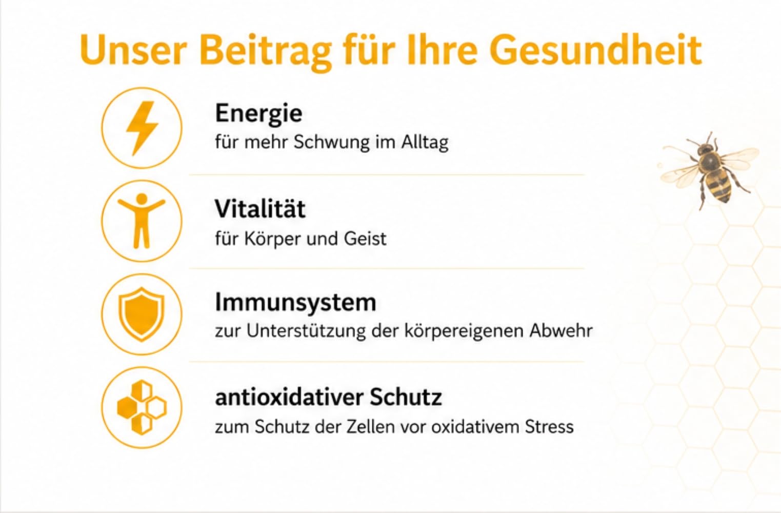 HOYER Alpi Royale Trinkampullen BIO – Gelée Royale 400 mg, Blütenpollen, Propolis & Weizenkeimextrakt – Mit natürlichem Vitamin C & E – Für Energie, Vitalität & Immunsystem – 20 x 10 ml