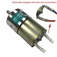 Vista 4 de Bringsmart Motor de reducción micro DC 12V 300rpm con soporte, motor de engranajes con eje de salida central, motor de engranajes de 37mm