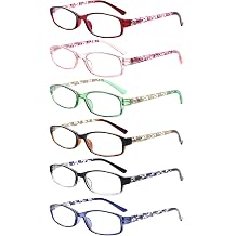 Kerecsen 6 Pack Reading Glasses for Women Men Blue Light Blocking With Spring Hinge computer readers for Ladies Eyeglasses