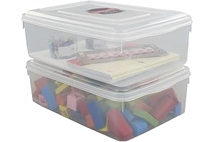 11 Quart Plastic Toys Storage Containers with Lids
