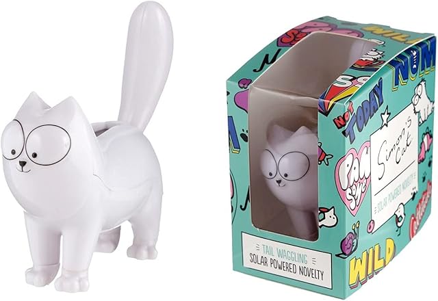 Puckator Simon's Cat Novelty Solar Pal, Solar Powered, Height 10cm Width 3.5cm Depth 9cm