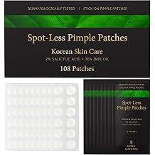 Satin Naturel Invisible Pimple Patches Pack of 108 Anti-pimple plaster with 2% salicylic acid and tea tree oil waterproof for day and night Korean skincare