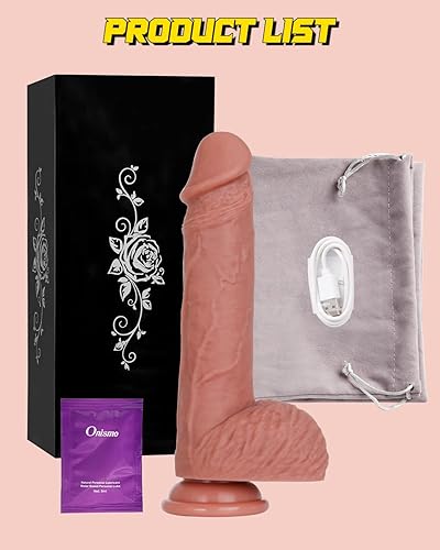 Miniatura 7 de Consolador de empuje de 86 pulgadas consolador masculino automático Onismo con 3 modos de empuje y 5 modos de vibración silicona líquida pene punto