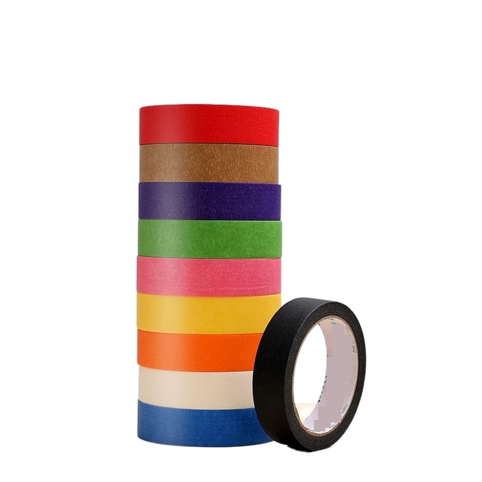 DAVBIR Cinta Adhesiva de Colores, Cinta de Pintores de Colores del Arco Iris for Artes y Manualidades, etiquetado o codificación, Diarios de Balas, Decoraciones de Bricolaje Perfection (Color : 25MM