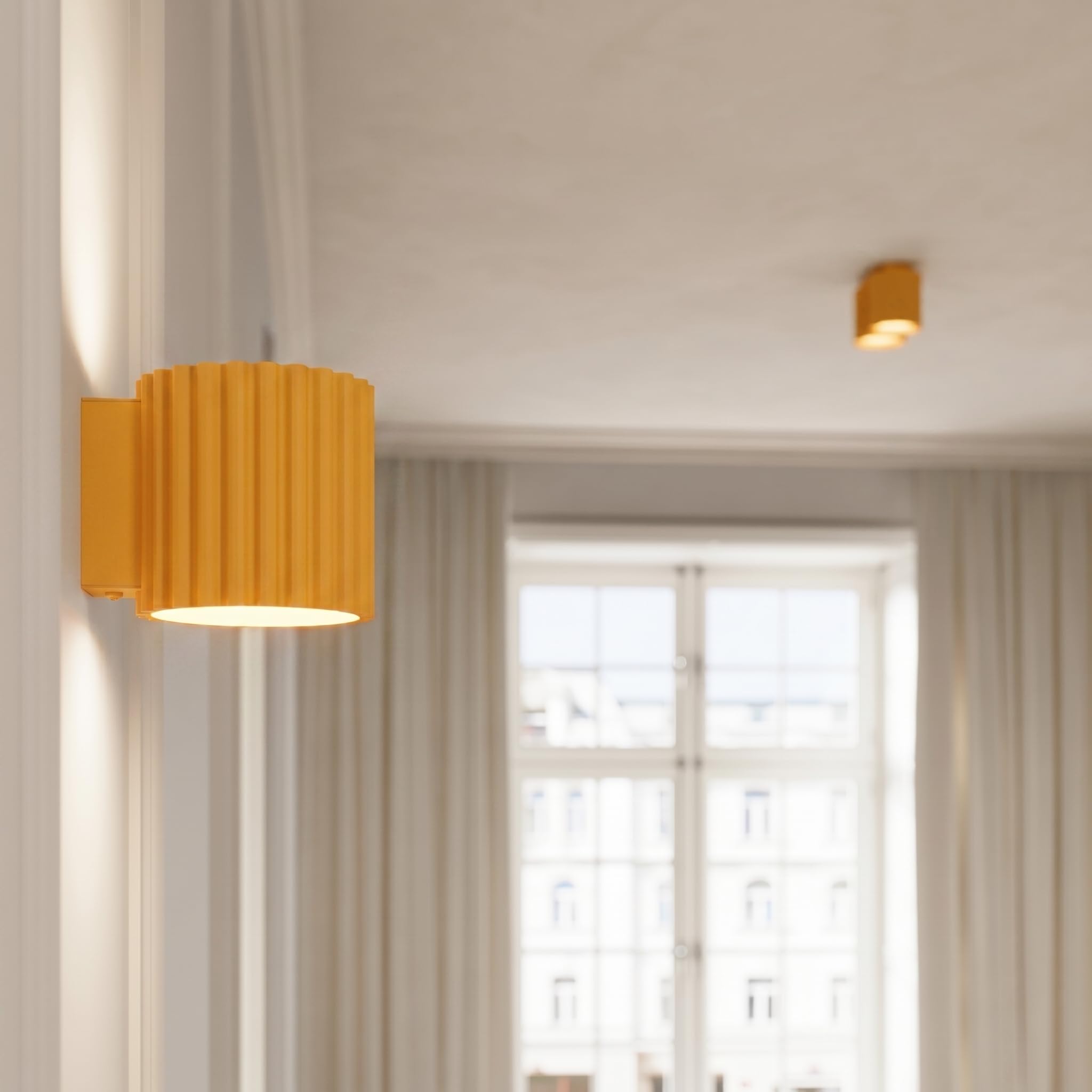 SOLLUX lighting Applique da parete AURA, gialla, G9
