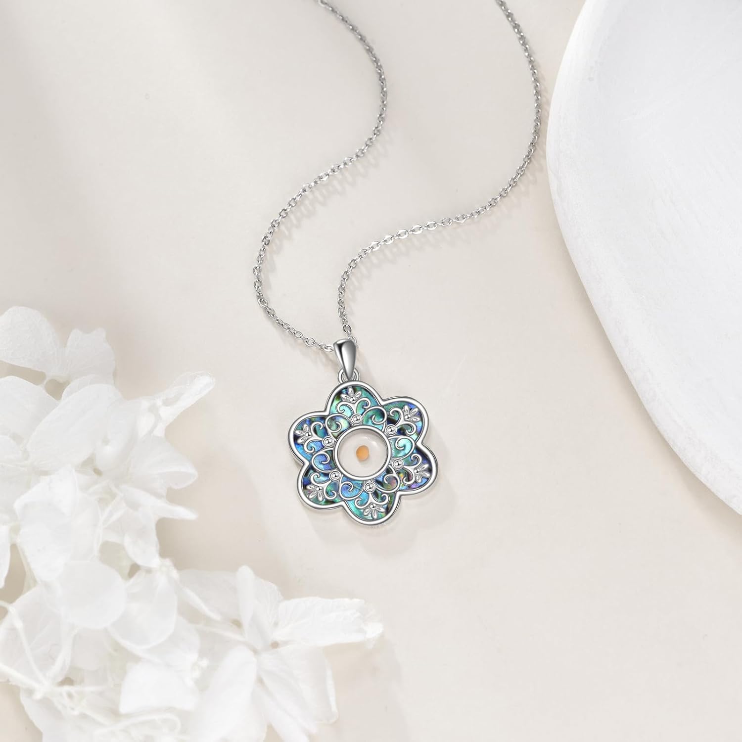 Mustard Seed Necklace Sterling Silver Mountain/Daisy Faith Necklace Christian Jewelry Gift for Women - Image 4