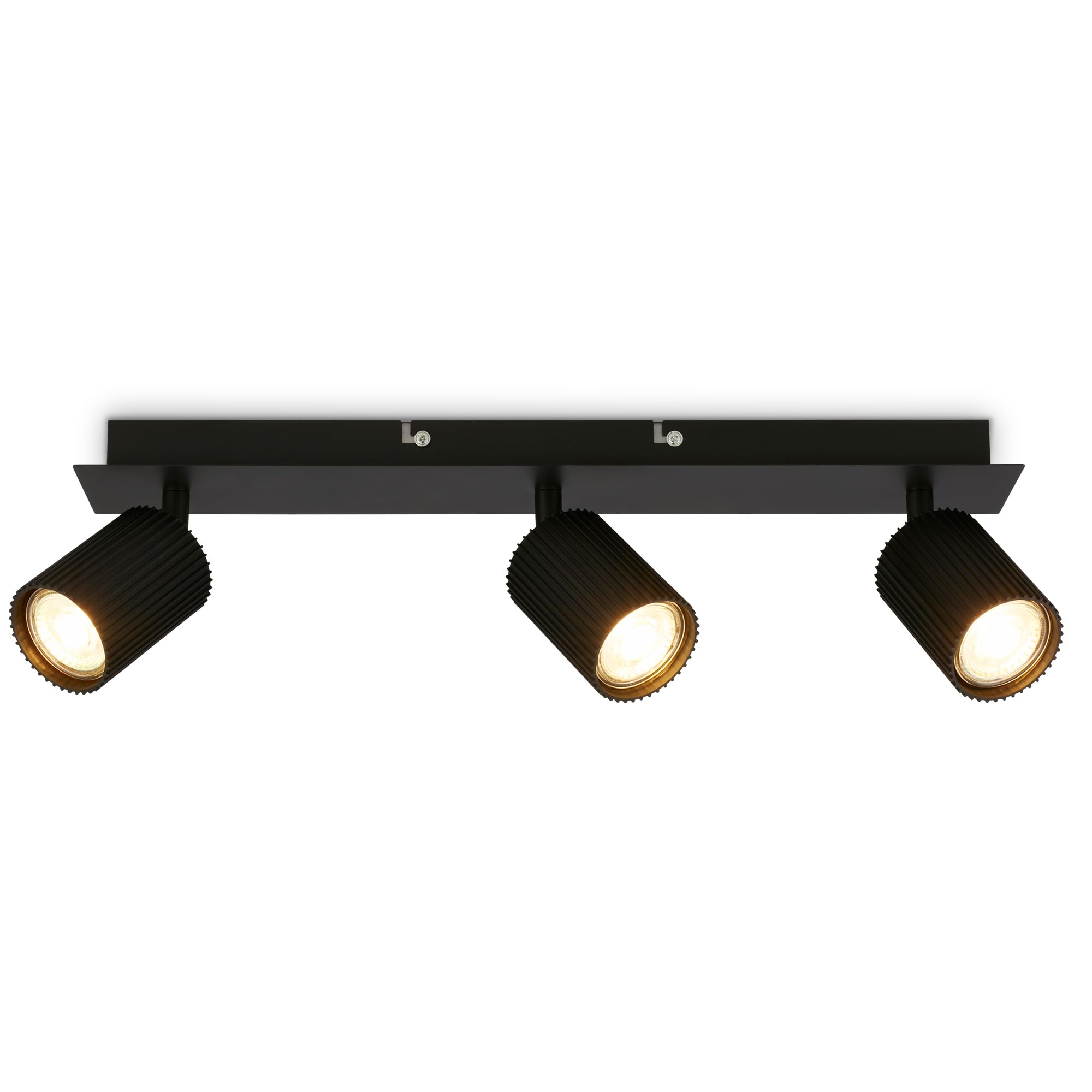 BRILONER - Ceiling Light, Adjustable, GU10 Socket, max. 9W, Spotlight, Ceiling Lights Living Room, Lights for Bedroom, Hallway, Kitchen, Spot Lamp, Lounge, 45 cm, Black