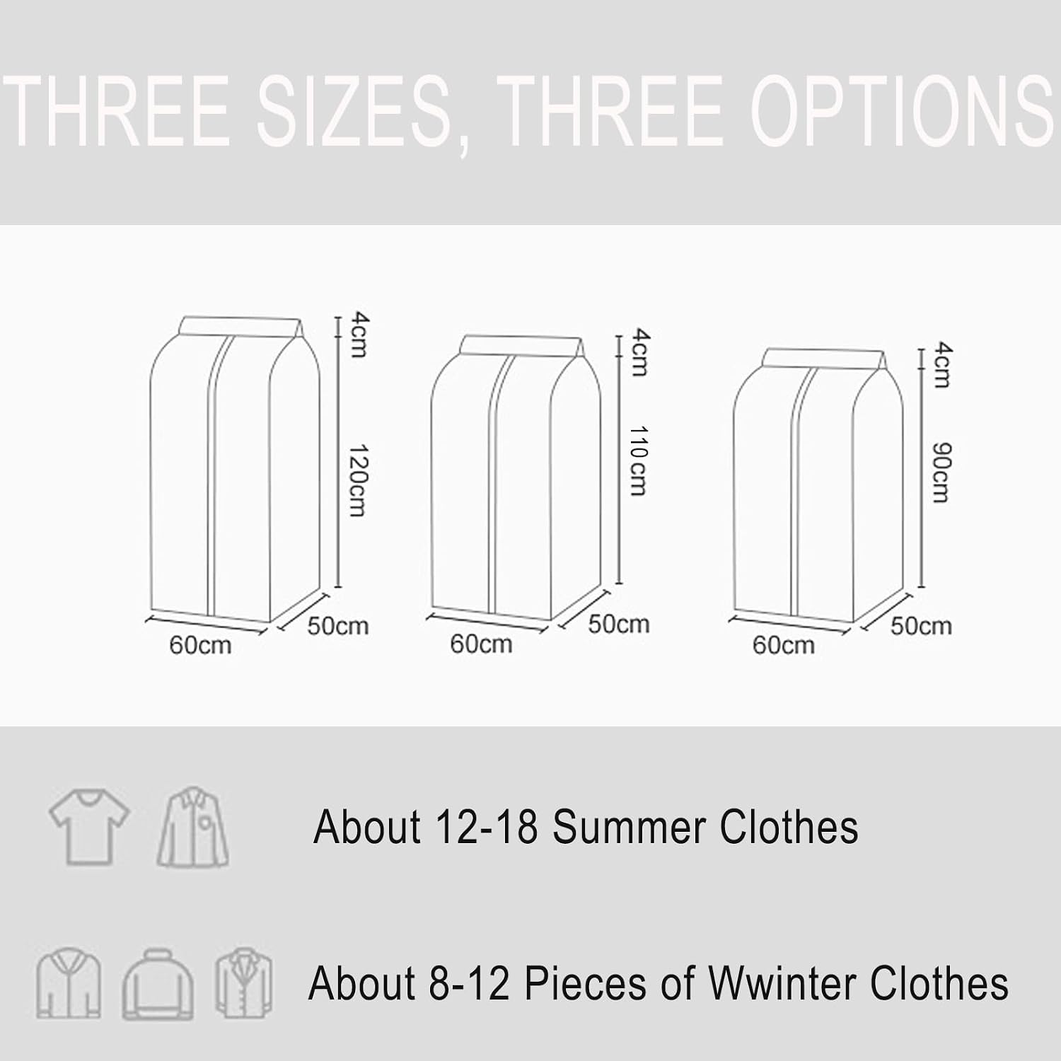 Garment Clothes Cover Storage Bag, 35" Hanging Garment Bags for Closet Storage Large Clear Window Hanging Clothes Storage Garment Rack Cover Coat Protector for Suit Coats Closet Storage