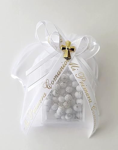 Miniatura 5 de Vela para Primera Comunion de Nino con Caja de Madera del Sagrado Corazon de Jesus con 12 Recuerdos de La Virgen de Guadalupe