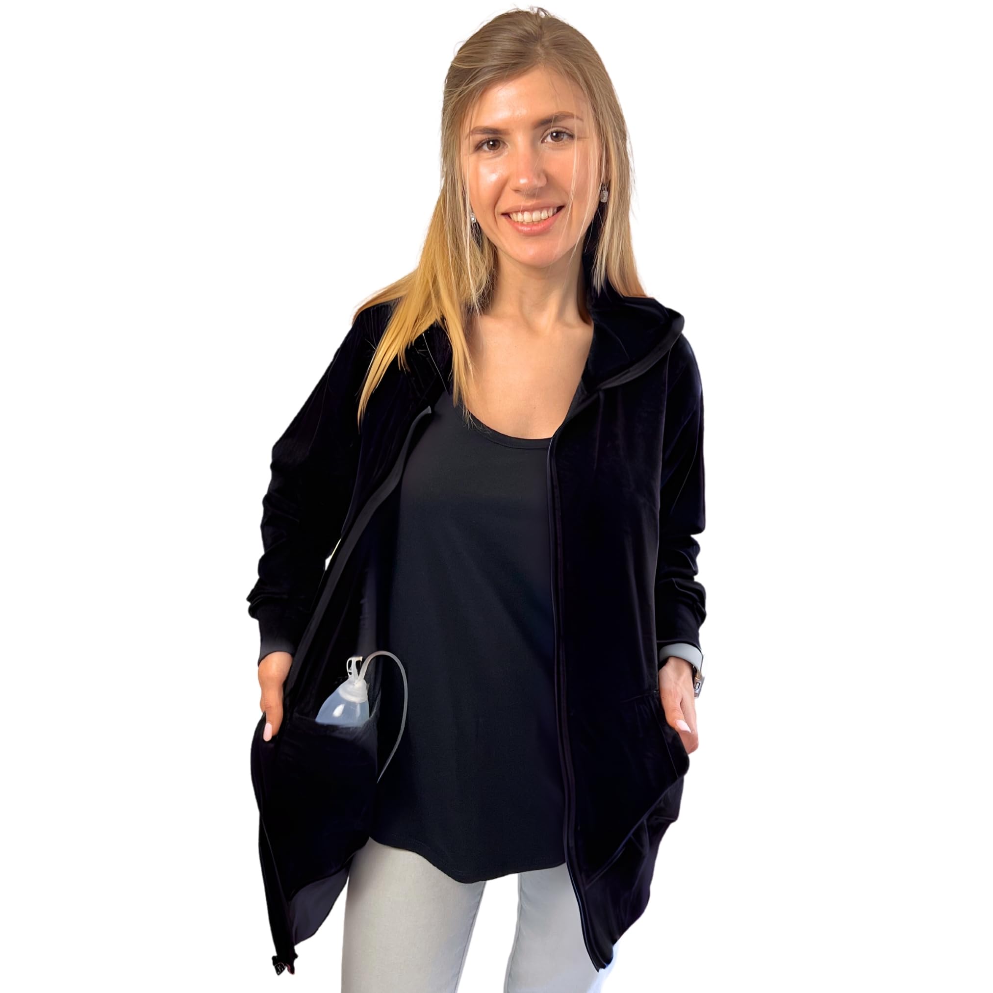 Inspired ComfortsMastectomy Recovery Hoodie with Drain Pockets
