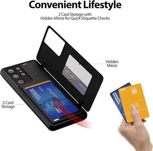 Miniatura 3 de GOOSPERY Parachoques Magnético Compatible con Galaxy S21 Ultra, Funda Tipo Billetera con Porta Tarjetas, Cierre Automático por Imán, Protección de