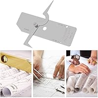 Vista 7 de Precisión de acero inoxidable V-WAC Tipo Undercut Single Fillet Weld Profundidad Soldadura Medida Herramientas de inspección (pulgadas)