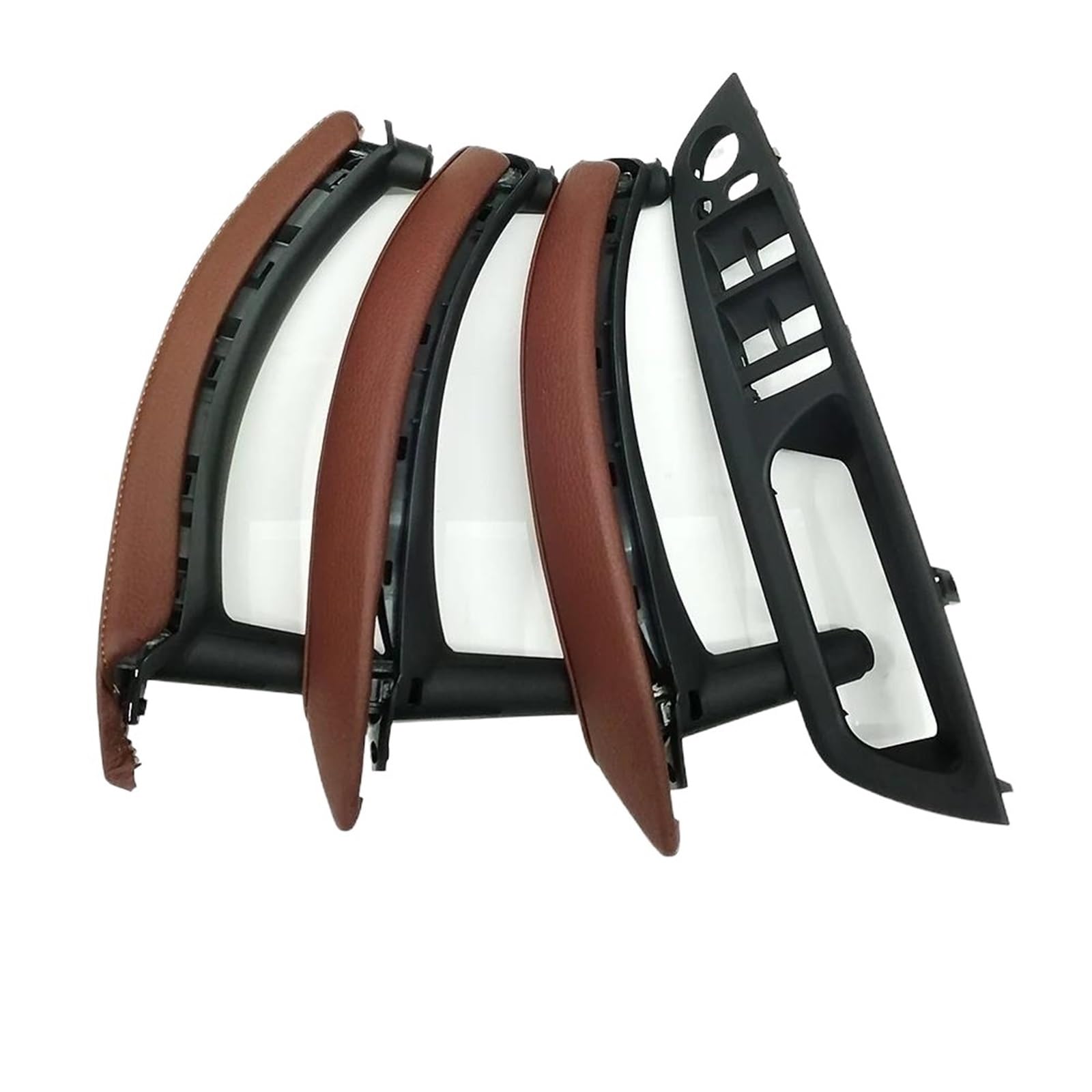 Kmage Rhd Red 7Pcs Interior Door Handle Rhd Interior Door Armrest Handle Leather For X5 X6 E70 E71 E72 2007-2014