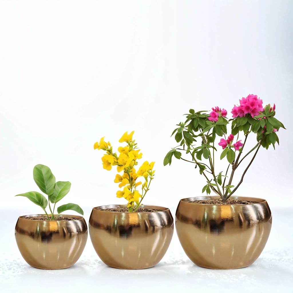 LAQA Metal Indoor Planter Pot Set of 3 Pieces (B0DDHLV4F9) Amazon Price History, Amazon Price Tracker