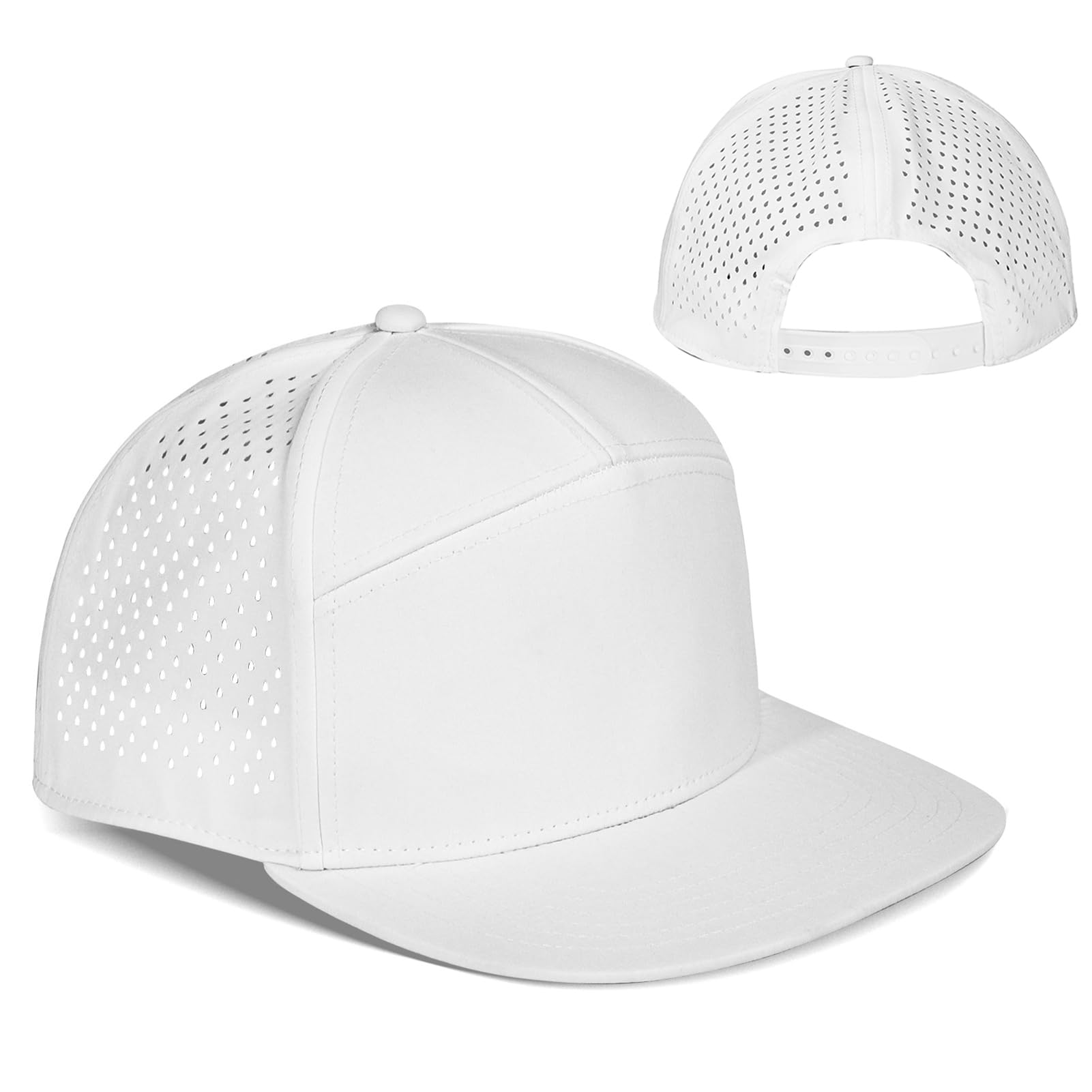 Men's Oversize XXL Baseball Cap, Adjustable Performance Snapback Flat Brim Hat for Golf Running