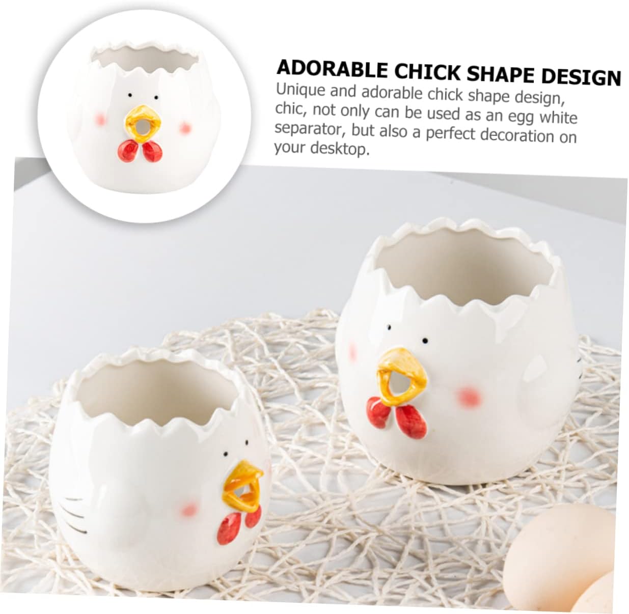 PRETYZOOM Egg Separator Yolk Separator for Baking Reusable Egg Yolk Filter Kitchen Supplies