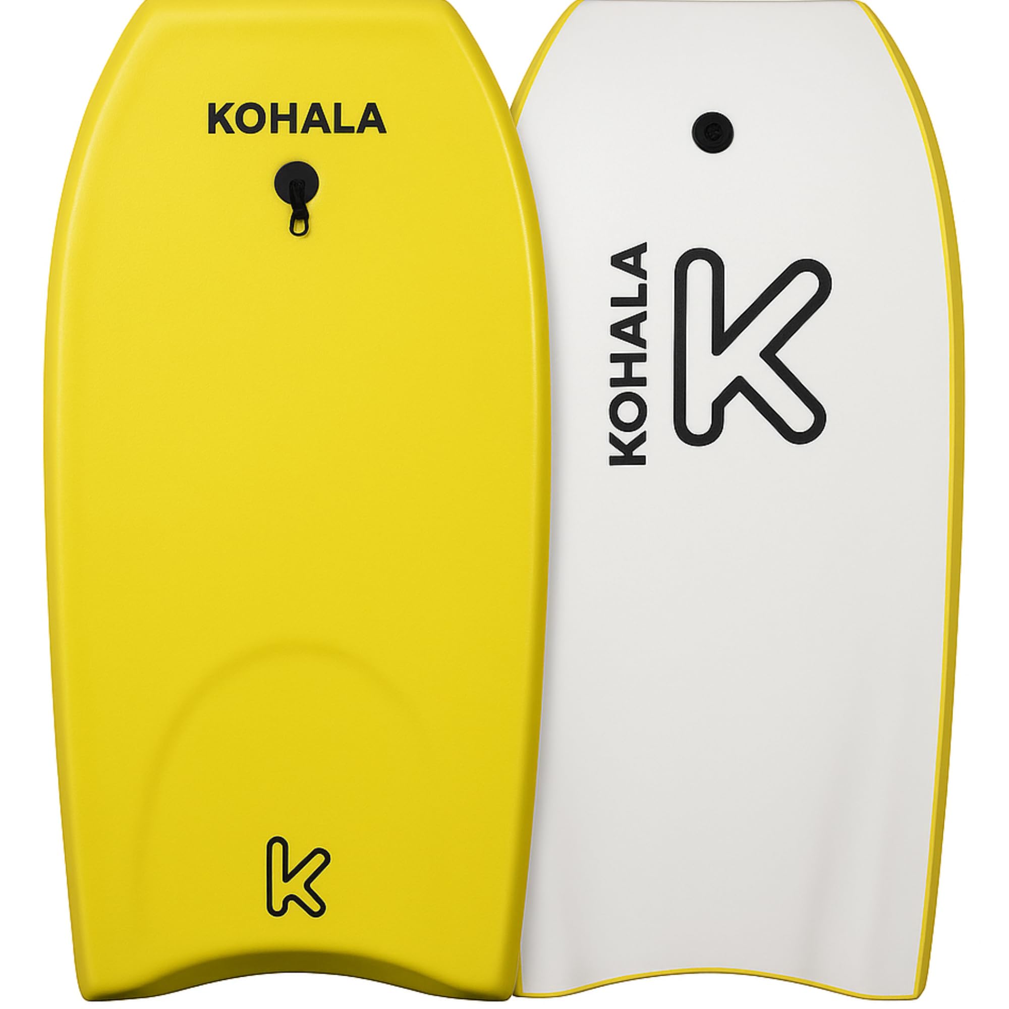 KOHALA Tabla Bodyboard 40/42 Pulgadas Amarillo para Jóvenes y Adultos con Correa de Seguridad