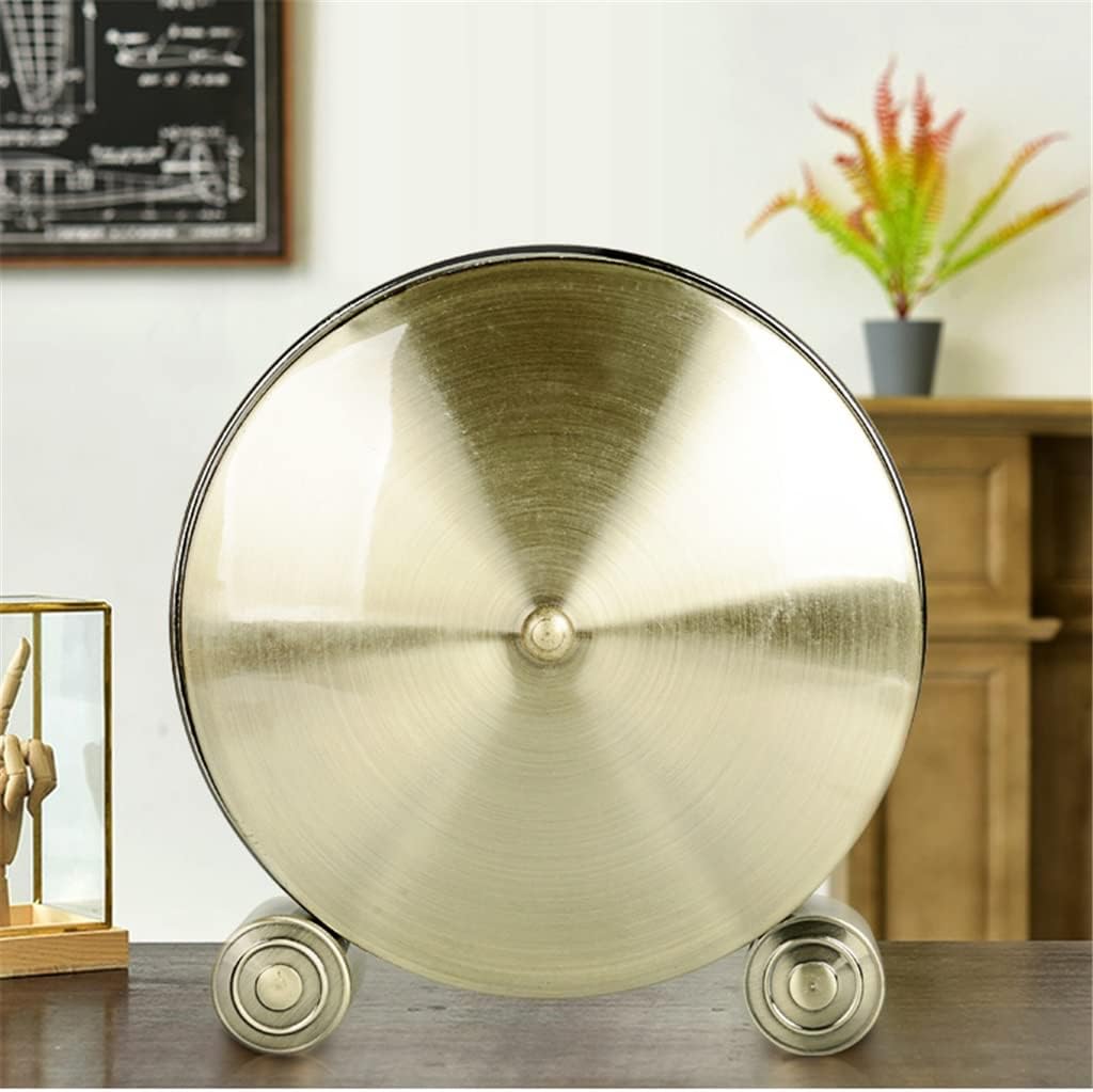 European Style Metal Bedside Table Clock Bronze Table Clock Mute Desktop Pendulum Table Clock Decoration (Color : A, Size : 1920cm)