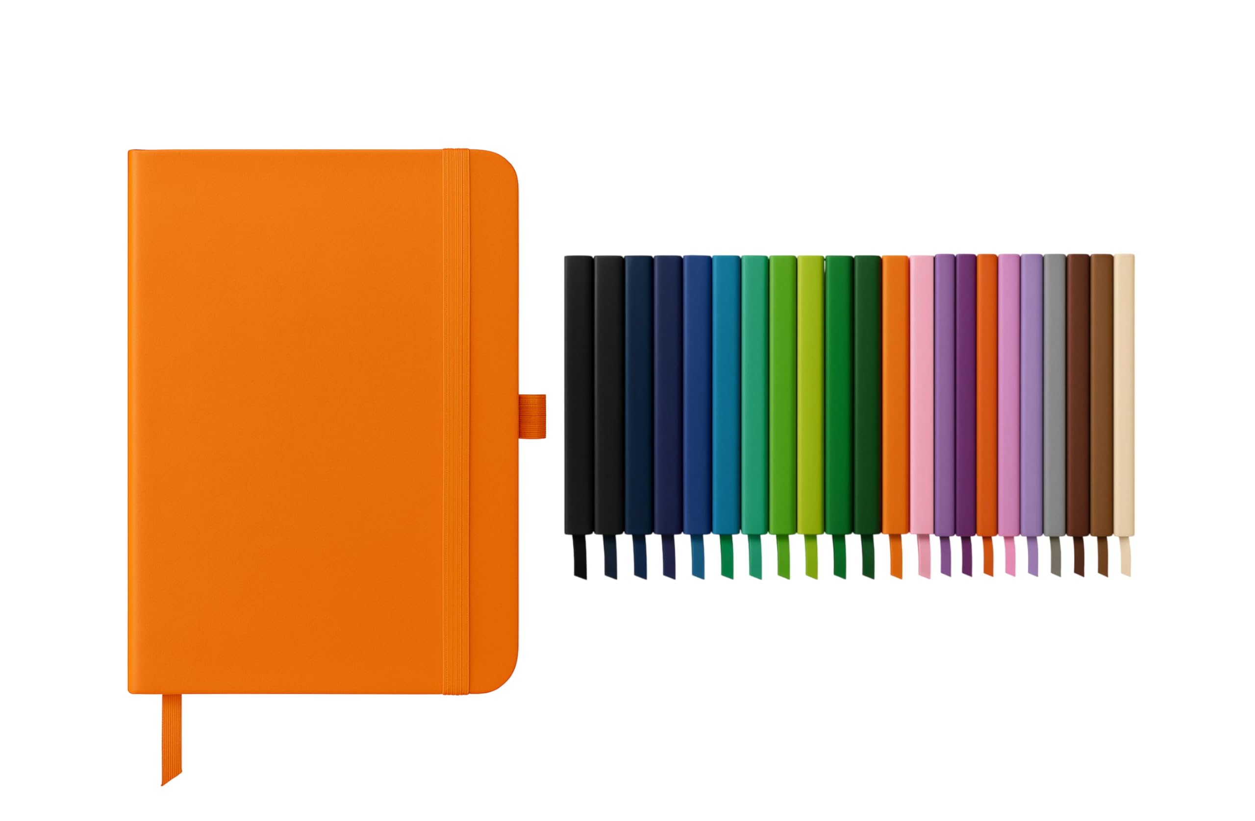 Top Sale A5 Notebook Lined, Minimalist Soft Cover Journal Notebook with Elastic Closure & Ribbon Marker