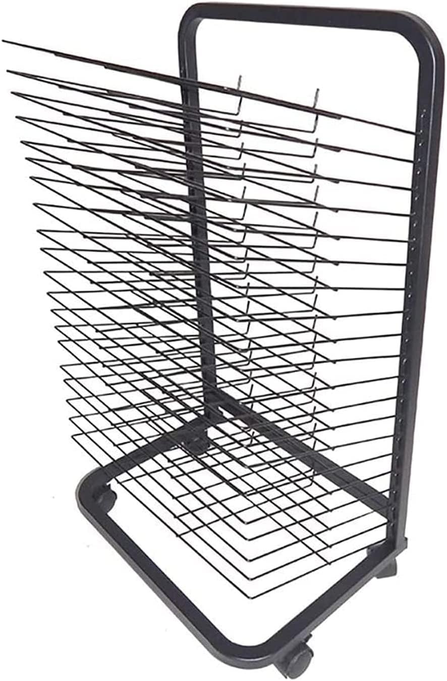 JYHHGDS Art Drying Rack for Classroom 20 Layers Drying Rack, Mobile Drying Rack, Art Use, Drying Easel Art Studio, with Wire Rack, Space-Saving Shelf