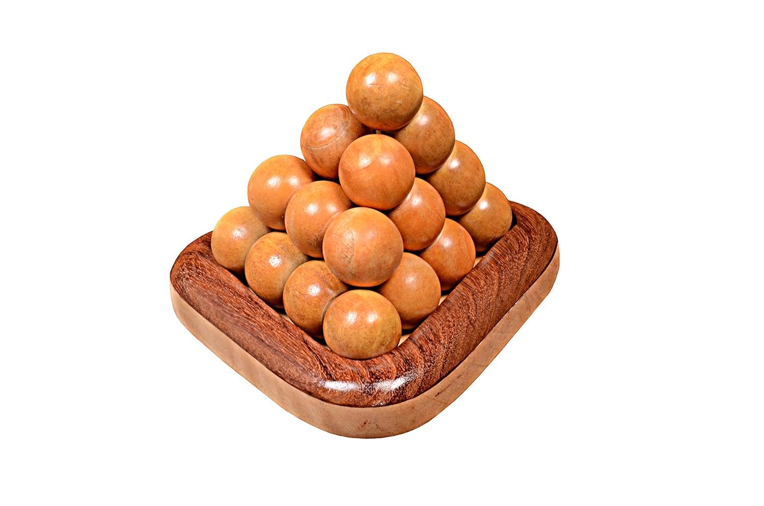 KHALSA WOOD KING Wooden Puzzles Ball Pyramid Puzzle Game, 6 Parts