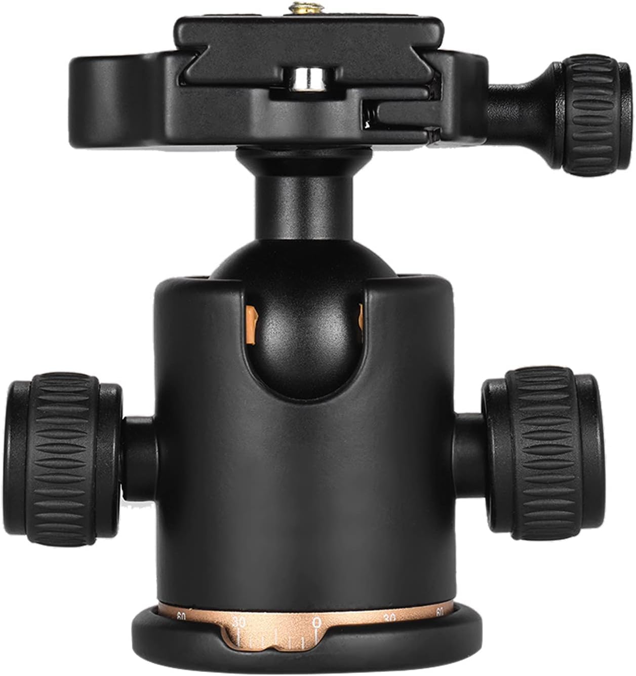 Andoer Testa Sfera Fotografica Snodo Cavalletto Testa Per Cavalletto Girevole A 360° Testa per Treppiede con Piastra a Sgancio Rapido Vite da 1/4'' Treppiede per Treppiede Monopiede Fotocamere DSLR