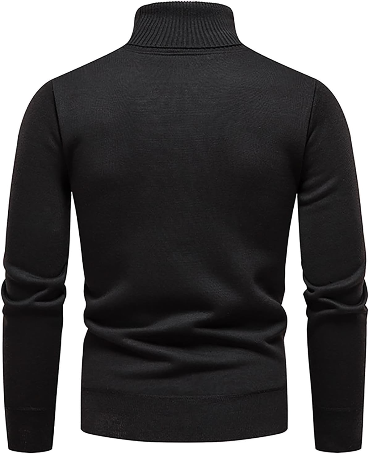 Ymosrh Sweaters for Men Men's Autumn and Winter Casual Knitted Solid Color Decorative Pattern Sweater