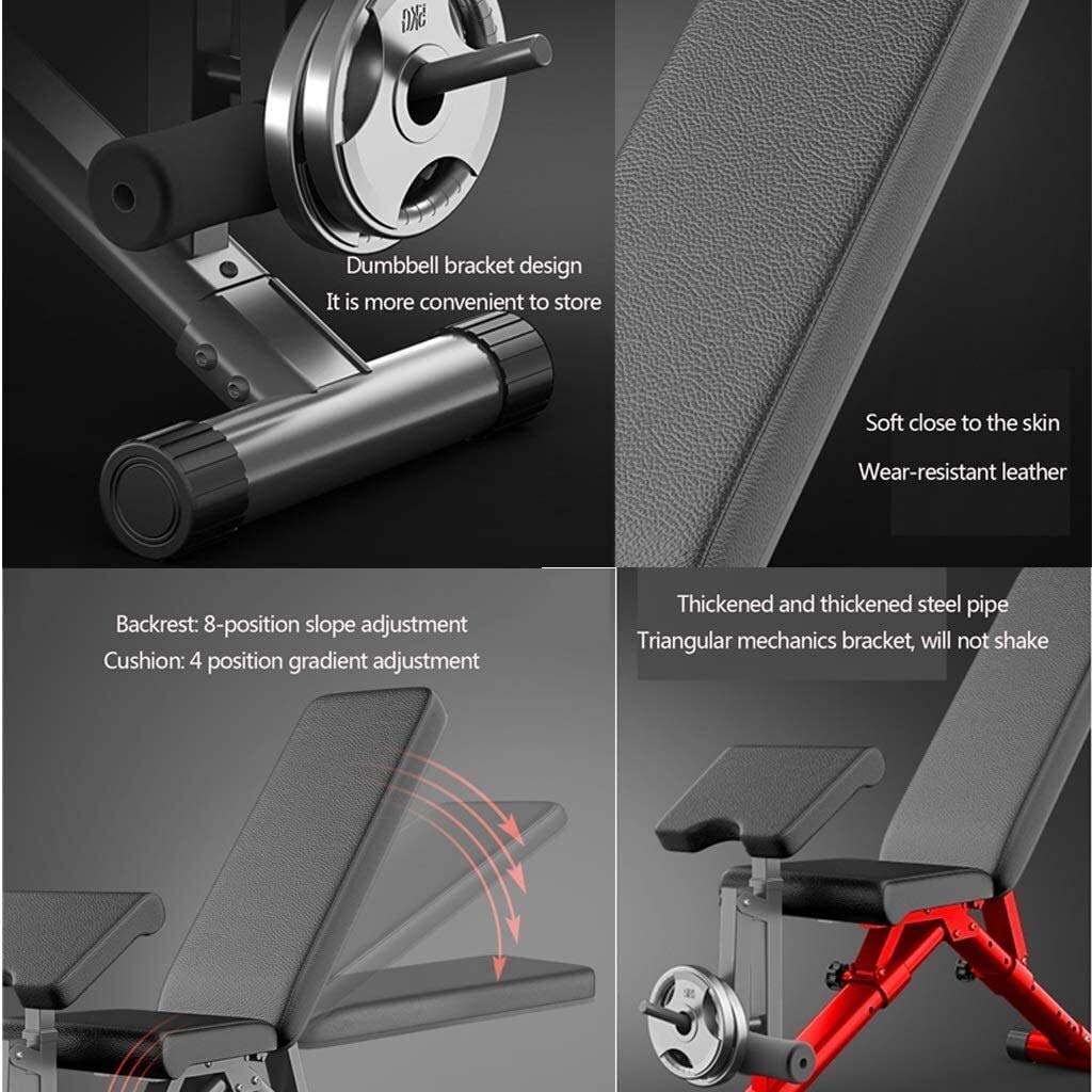 Banc De Musculation Banc D'Haltères Machine De Coups De Pied Chaise De Prêtre Tabouret Romain Banc De Presse Planche Abdominale De Gymnastique Équipement De Fitness Pliable Planche De Sit-Up Commerci