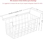 Chest Freezer Baskets 17.5 Inch, Chest Freezer Organizer Bins Metal Wire Storage Baskets with Hanging Handles for Deep Freezer, Set of 2