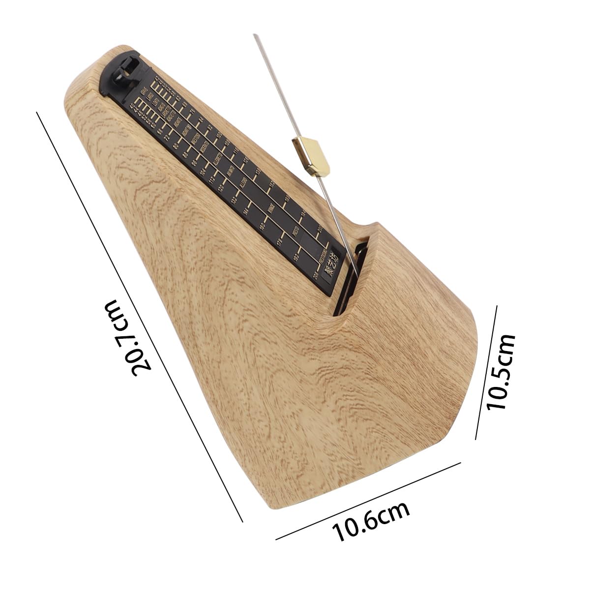 Ubric Metronomo Meccanico Migliorato con meccanismo Metallico: Design Classico, Suono Forte, Non Sono necessarie batterie per Strumenti universali