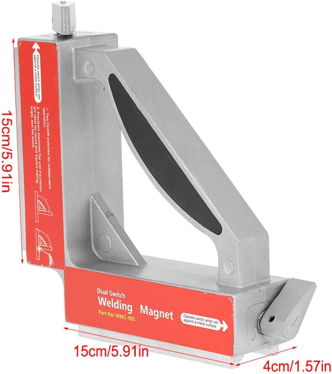 WM2-90S Magnetic Welding Jig, Switch 90 Degree Magnetic Corner, Strong Magnet Welder Jig Holder