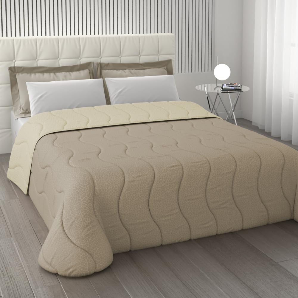 L'ANTICO ARCOLAIO - Trapunta Invernale Letto Singolo (300gr/mq) Copriletto Singolo Caldo Double Face, Piumone Letto Singolo Invernale e Autunnale in Microfibra, Manifattura Made in Italy