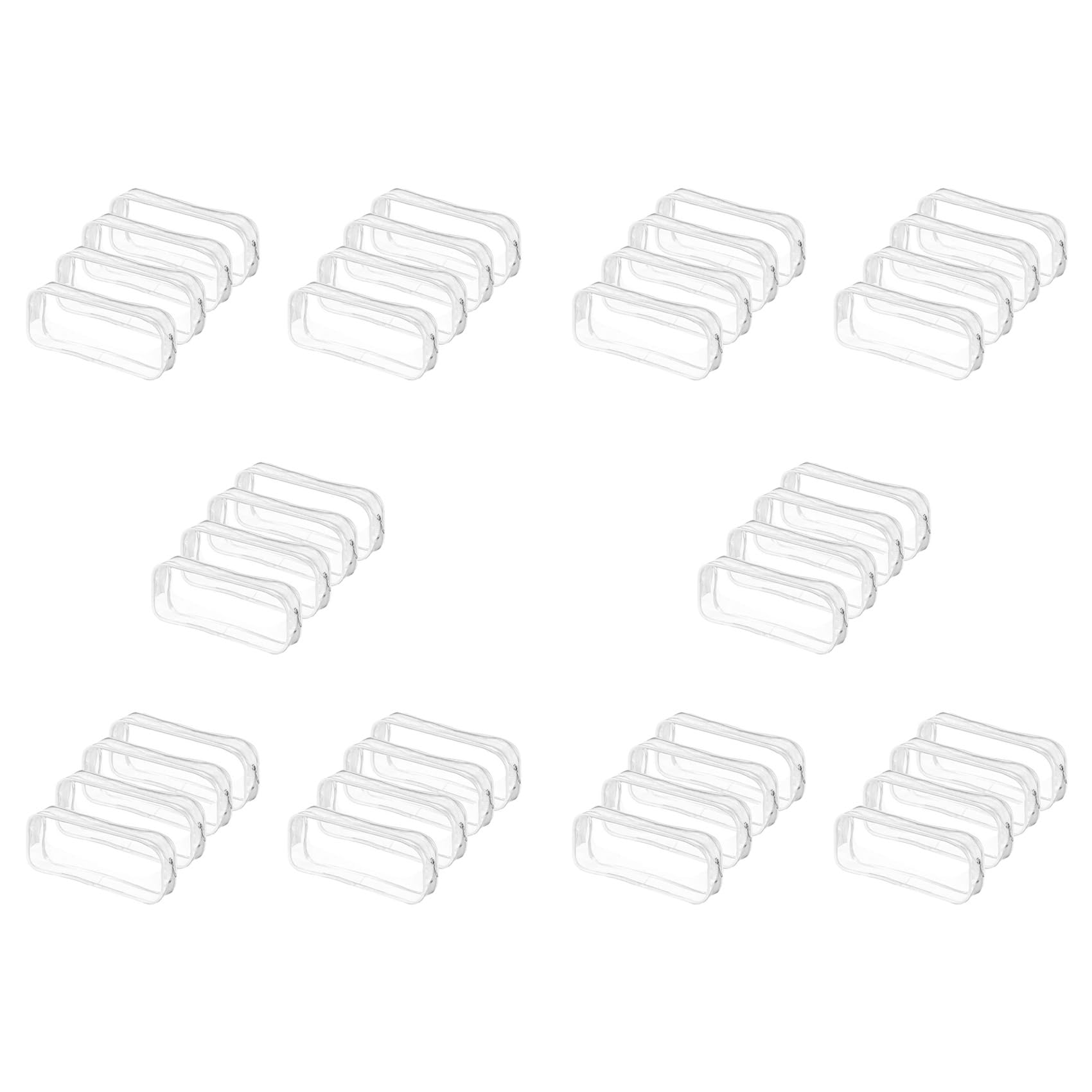 Astuccio Trasparente da 40 Pezzi Astuccio per Matite Trasparente di Grande Capacità Astuccio per Penna nel PVC con Cerniera