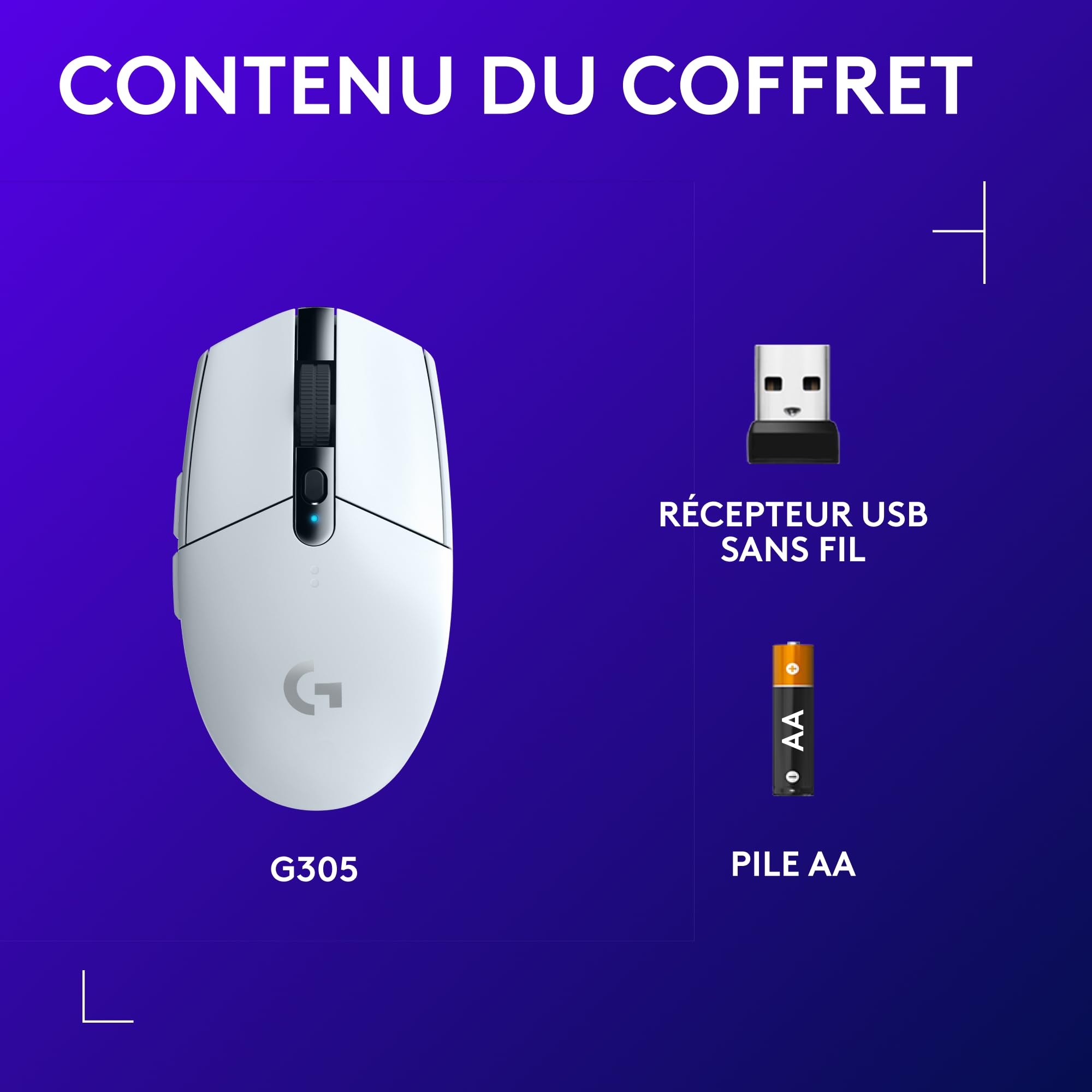 Logitech - 910-005291 - Souris sans Fil, Blanc
