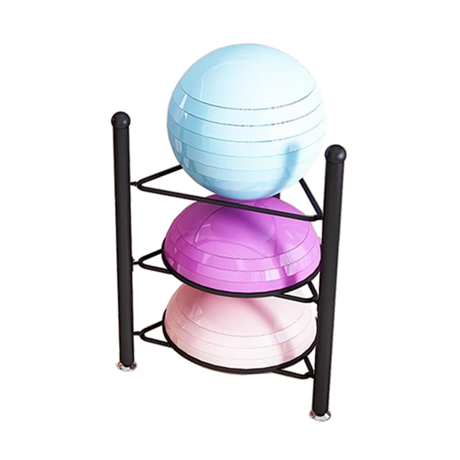 Organizador para pelota de equilibrio de media bola de ejercicio que ahorra espacio en esquinas