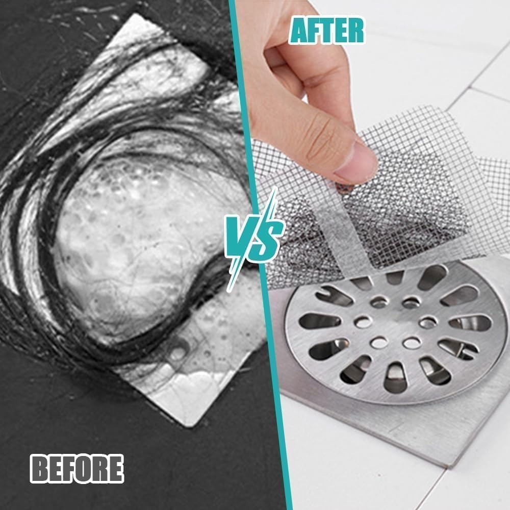 KESI 10 Pcs Drain Sticker Hair Catcher for Bathroom, Kitchen Sink & Shower – Anti-Clogging Silicone Drain Cover – Reusable, Waterproof Filter Net – Prevents Hair & Waste Blockage - Image 7 thumbnail