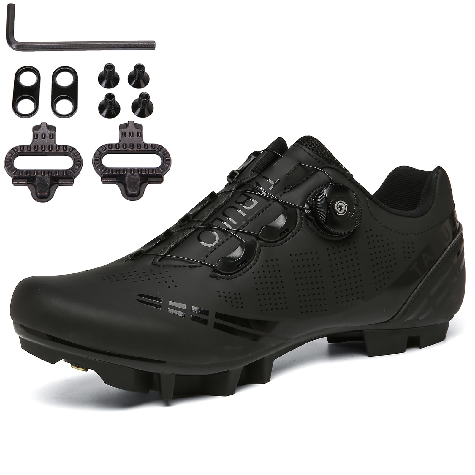 Scarpe ciclistiche MTB per Uomo Scarpe MTB compatibili con Pedali SPD 2 bulloni con Tacchetti, Scarpe da Mountain Bike per all'aperto