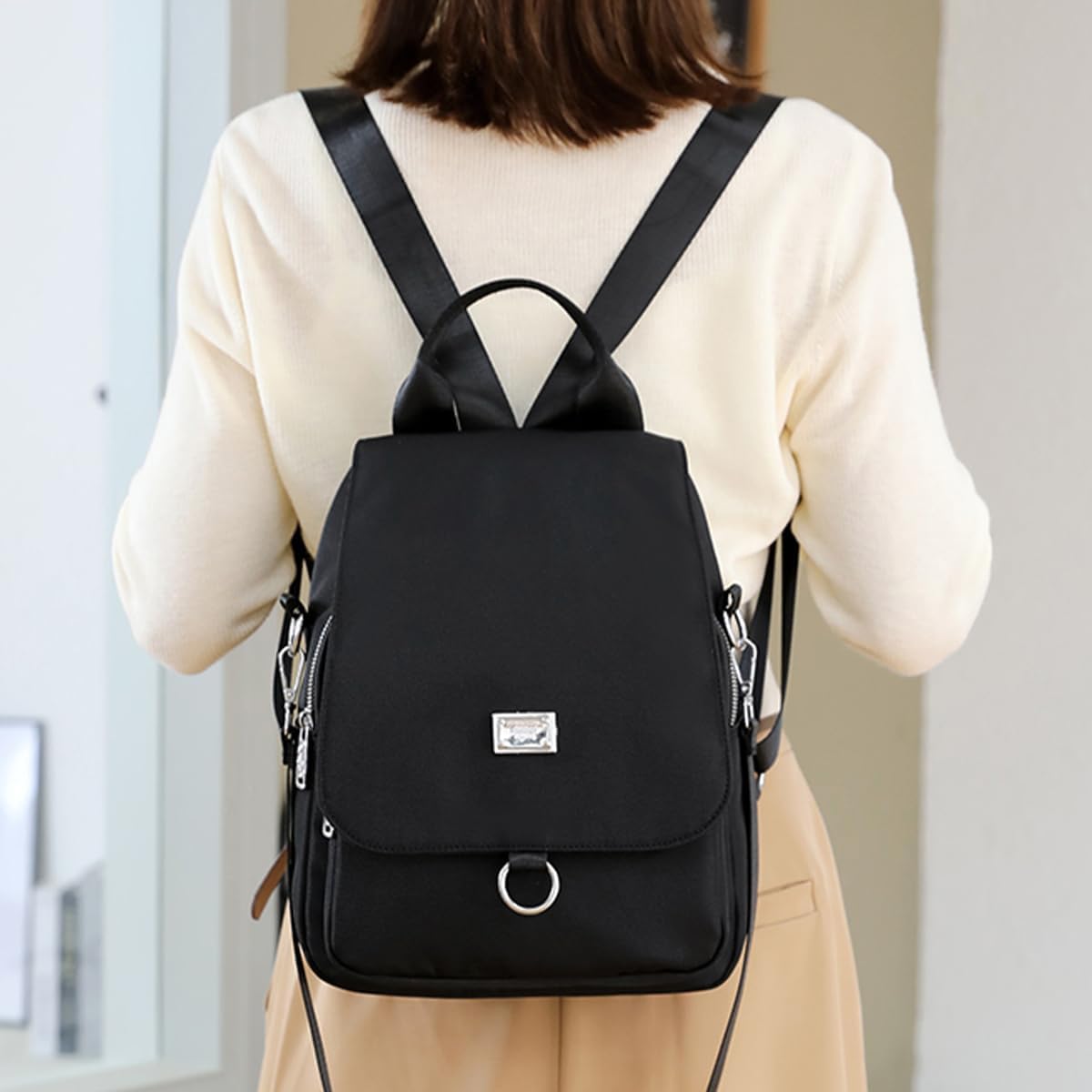 Lightweight Mini Nylon Backpack Casual Resistant Adjustable Shoulder Straps 11.8 Inch Small Travel Bag - Image 7