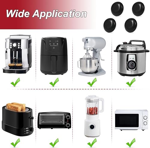 Miniatura 6 de GINOYA Deslizadores de electrodomésticos para cocina, 24 piezas deslizantes adhesivos para máquina de expreso, cafeteras, freidora de aire,