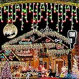 🌲【Ampliamente utilizado】 - La cortina luces Ideal para todos lugares de interior o exterior, es una decoración perfectamente para Navidad, fiestas, bodas, restaurante, hotel, Bar, conciertos, cumpleaños. Se puede Instalación en las paredes, ventanas, fachadas, puertas, patios, pisos, techos, césped, árboles de navidad, etc.