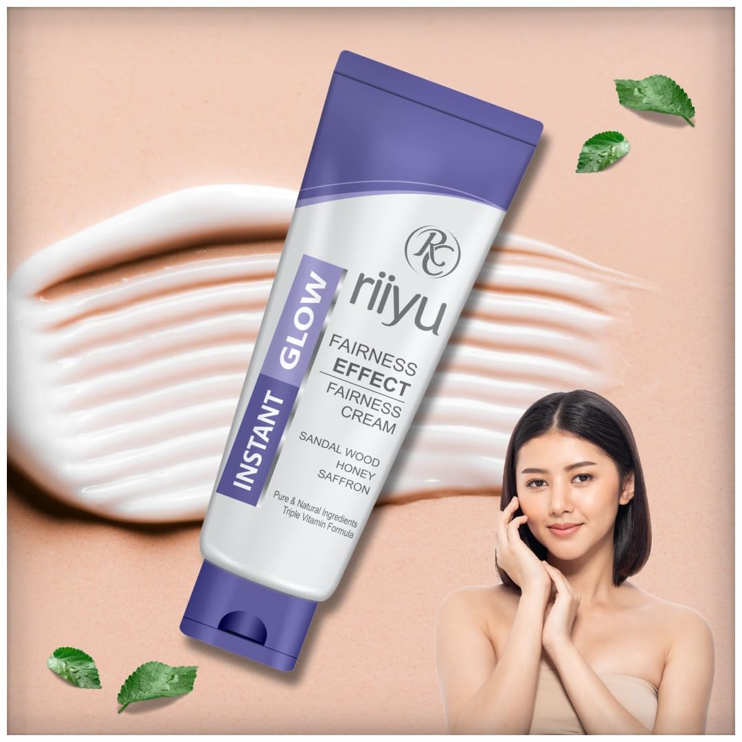 Instant Glow Fairness Effect Cream For Reduces Dark Spots, Unified Complexion triple Vitamin Formula | all skin type for man and womans 50ml- (pack of 3, 150ml)