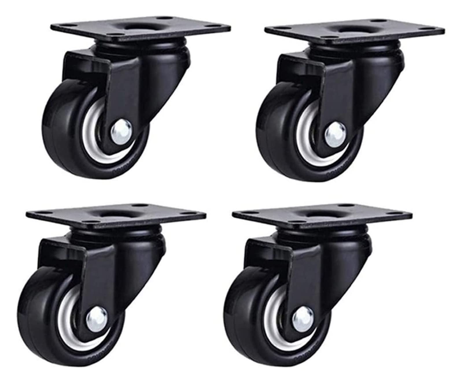 Roue de Meuble à roulettes pivotantes Robustes, PU/Roues de 1,5 Pouces, capacité de Charge élevée, Roue muette/Portable, for canapé, Meubles, Chariots, matériel Domestique/Industriel