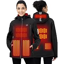 iHood Womens Heated Jacket with Battery Pack Waterproof Winter Outdoor heated Jacket for Women Heating Jacket coat