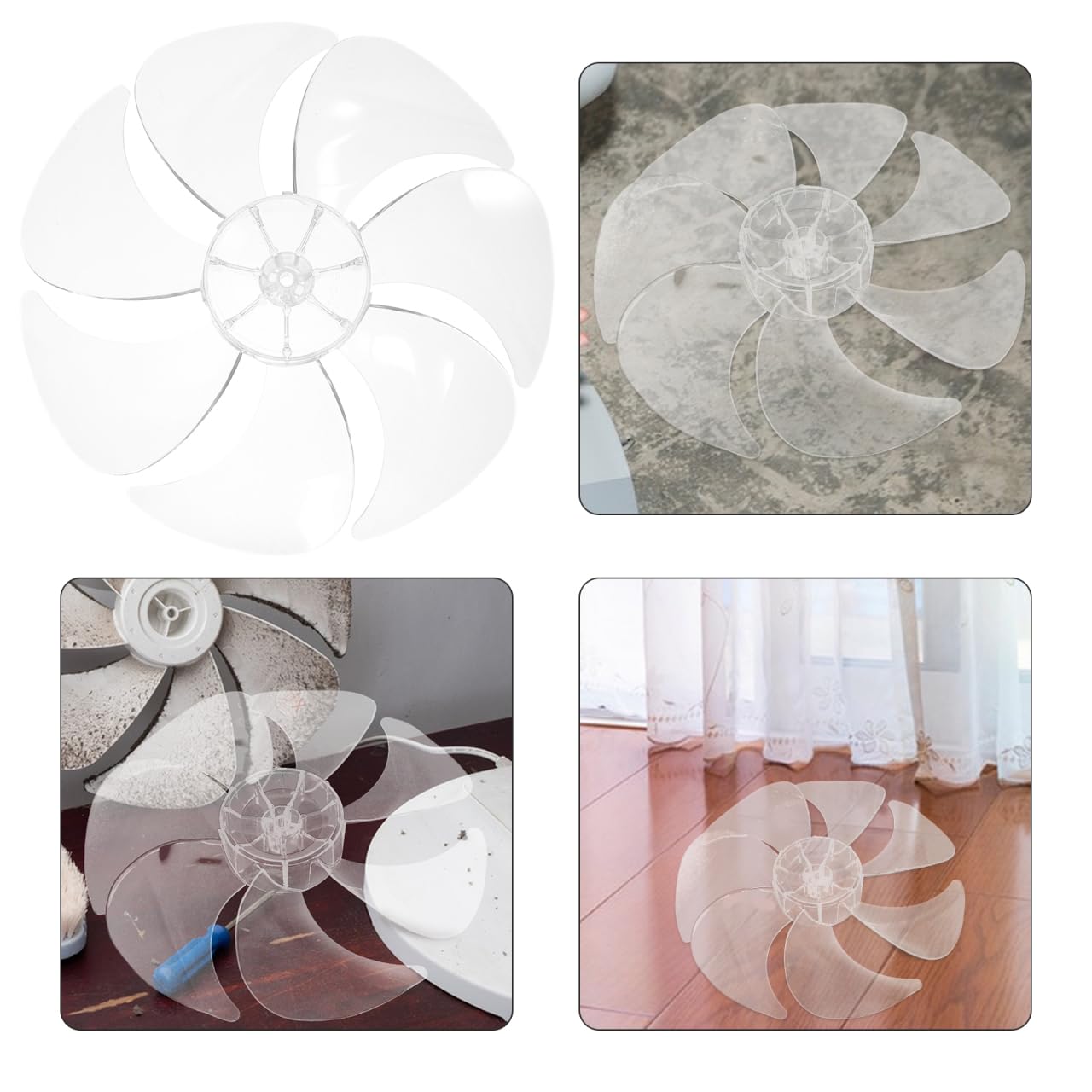 BESTOYARD Universeller Ersatz StandventilatorflüGel Und TischventilatorflüGel Aus Kunststoff 12 Zoll Leiser Betrieb Starker Luftstrom Einfacher Austausch FüR Home Office Und Haushalt