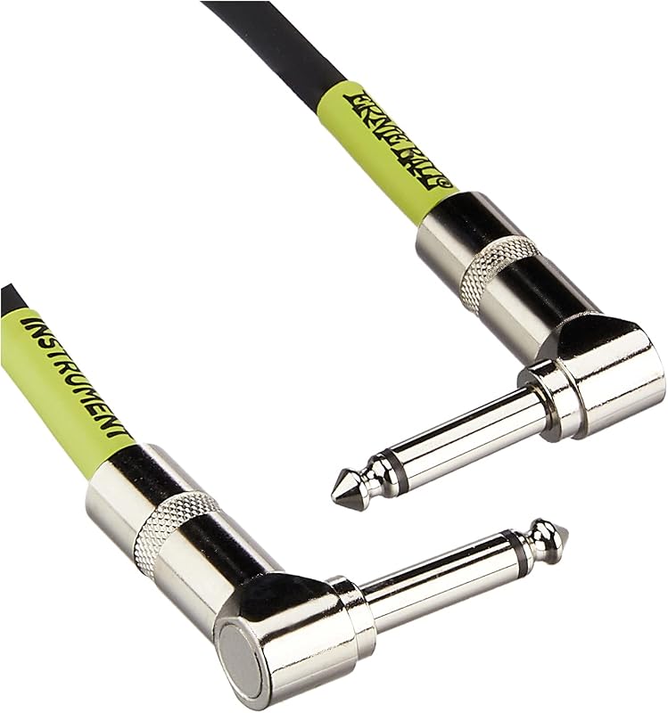 Ernie Ball Patch Cable 3-Pack, Angle/Angle, 1ft, Black (P06075), 12 inch